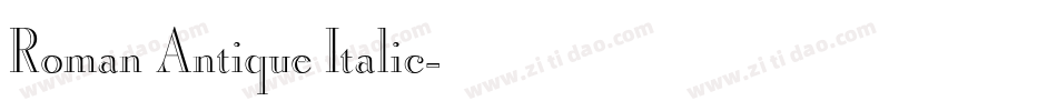 Roman Antique Italic字体转换